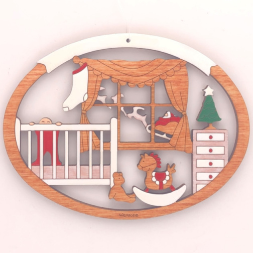 Baby's First Christmas Ornament - Red - Click Image to Close